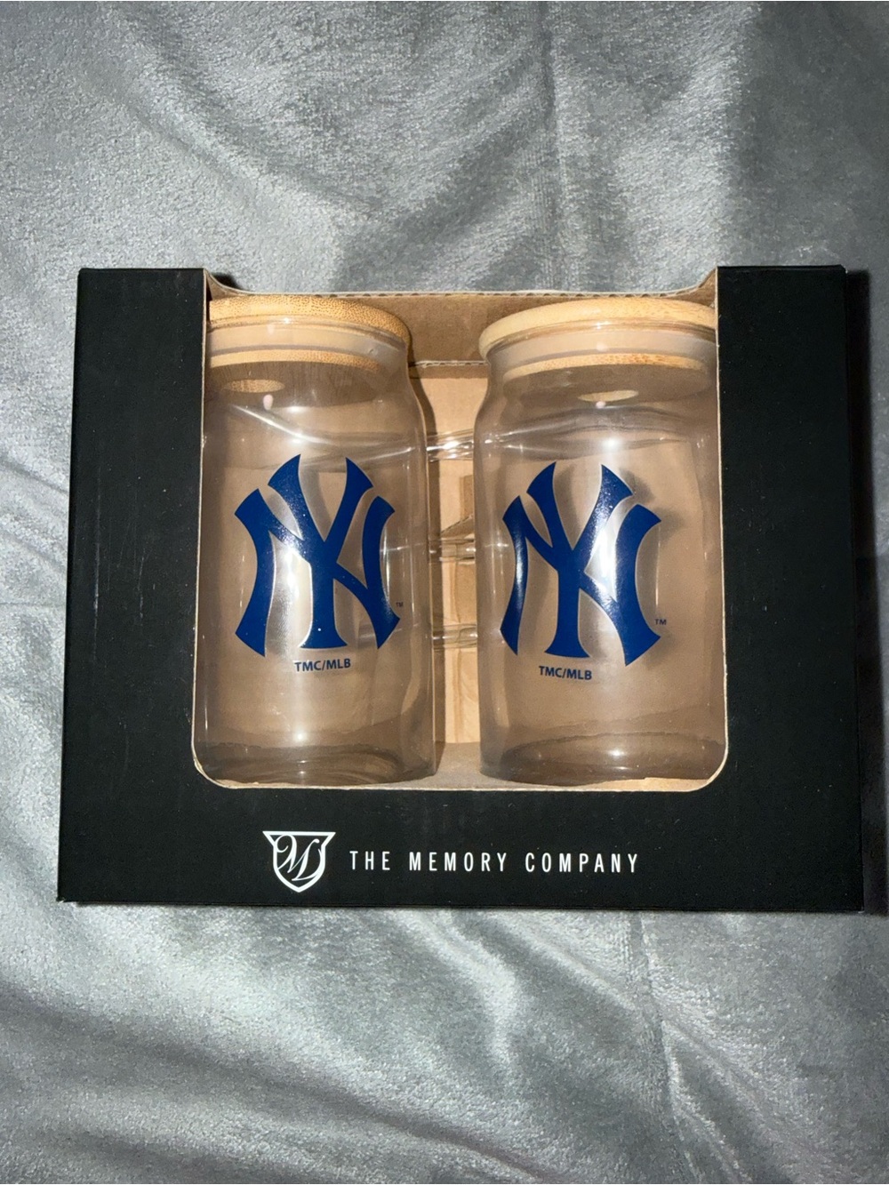 New York Yankees Set of 2 Glasses - Blue Logo